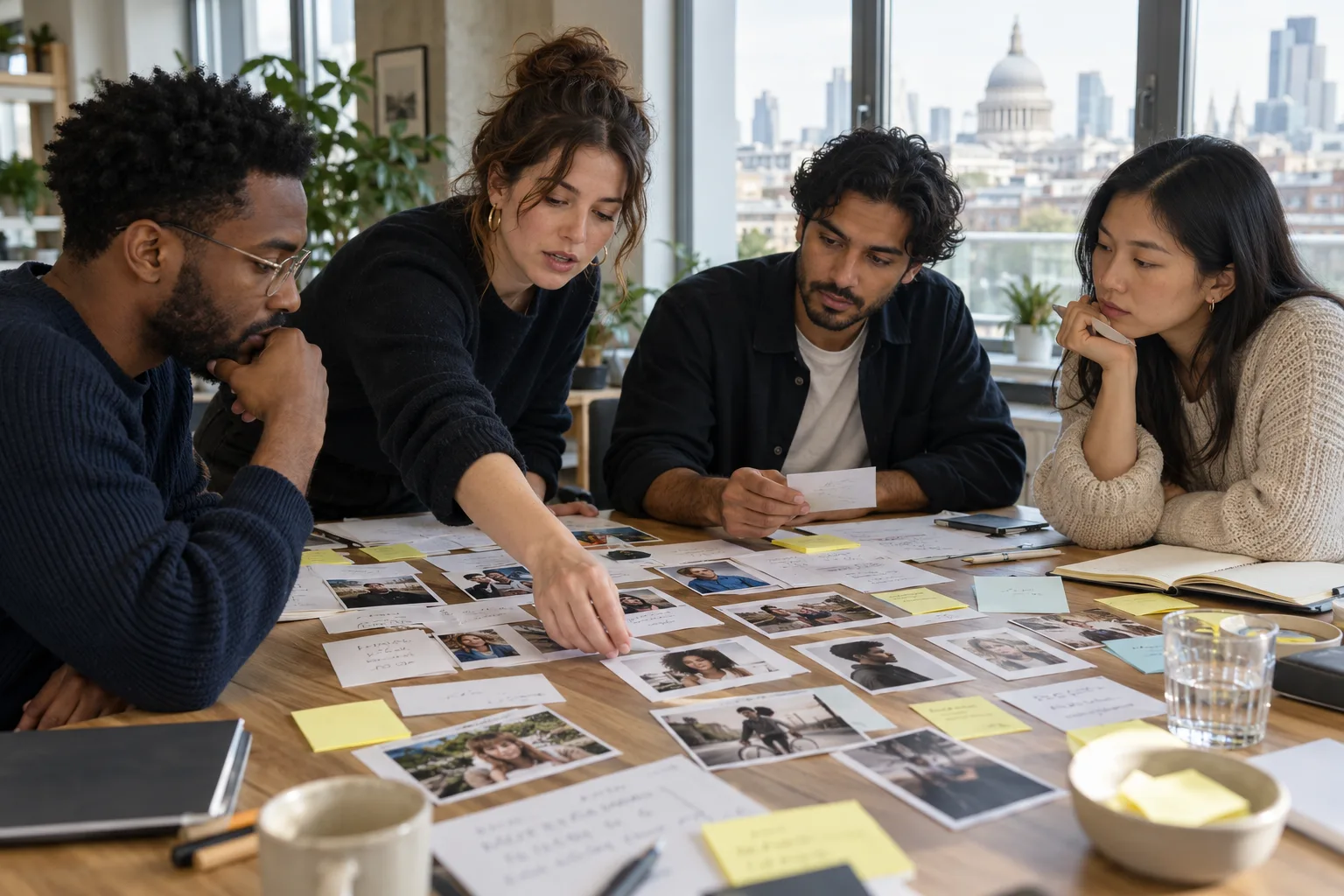 Strategy team mapping audience segments for Meta Ads targeting
