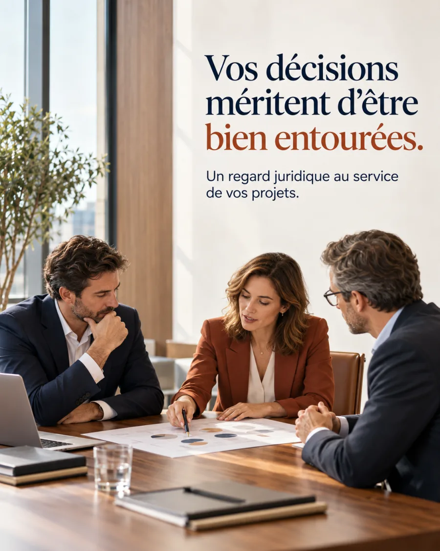 Prendre des décisions bien entouré — exemple de création Meta Ads pour ce secteur